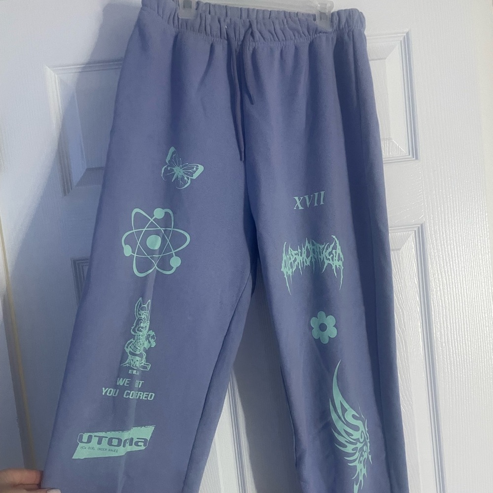 Purple sweat pants